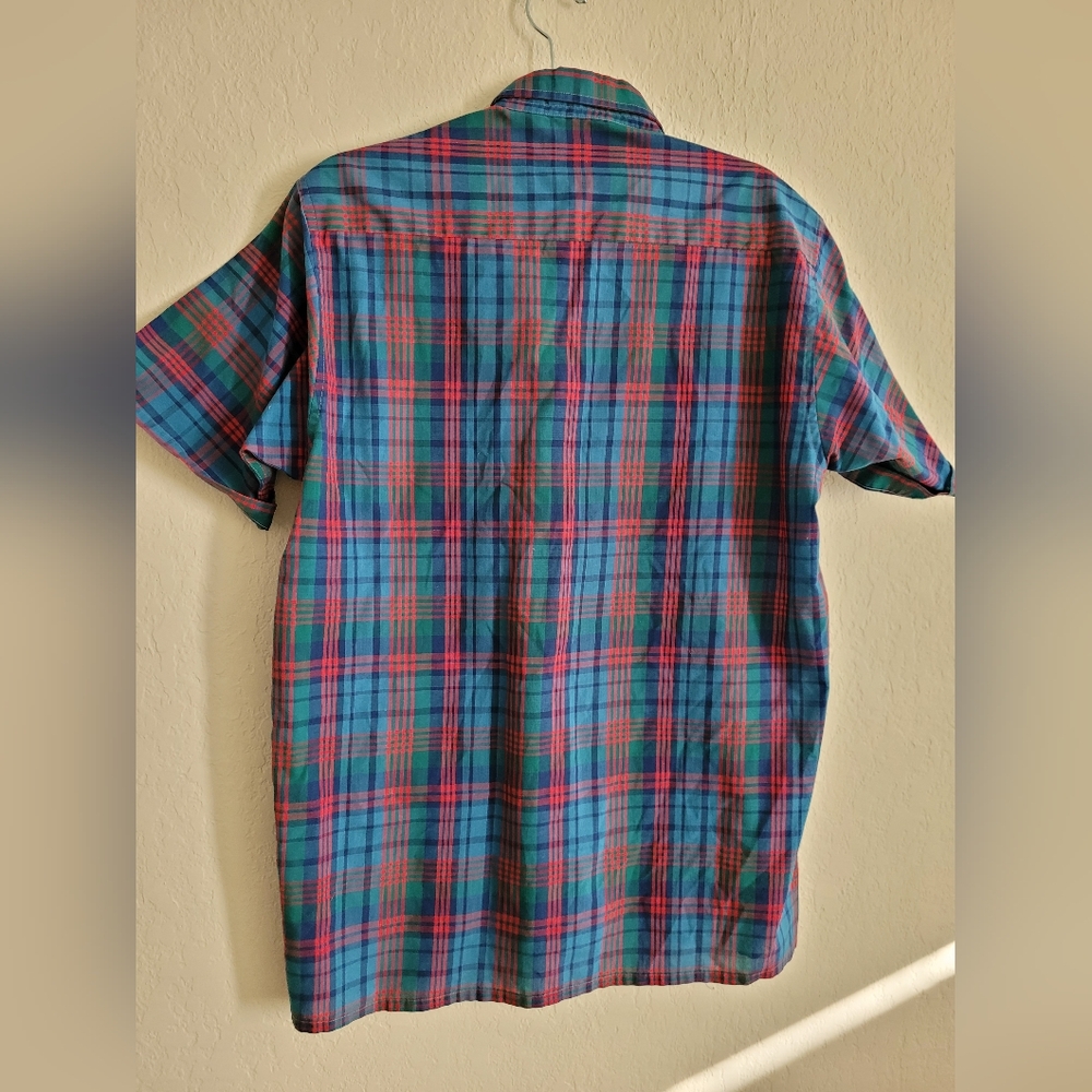 Vintage Basic Options Plaid Single-Needle Tailori… - image 6